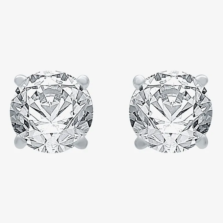 Deluxe Collection 1 CT. T.W. Natural White Diamond 14K Gold 5.2mm Stud Earrings
