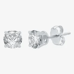 Deluxe Collection 1 CT. T.W. Natural White Diamond 14K Gold 5.2mm Stud Earrings