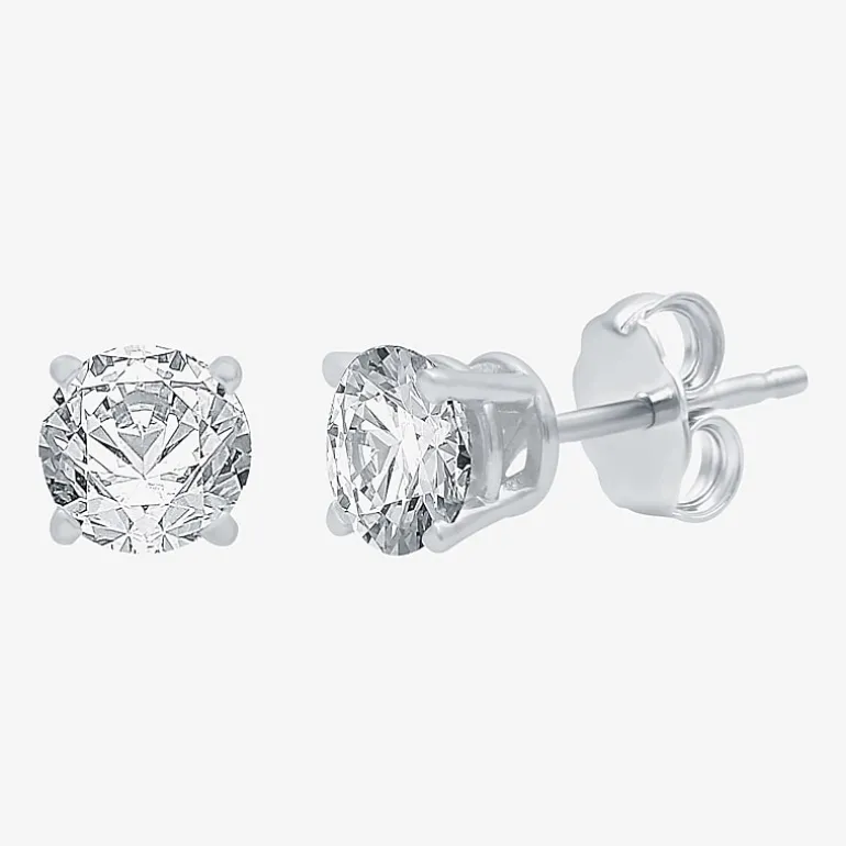 Deluxe Collection 1 CT. T.W. Natural White Diamond 14K Gold 5.2mm Stud Earrings