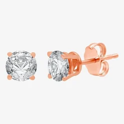 Deluxe Collection 1 CT. T.W. Natural White Diamond 14K Gold 5.2mm Stud Earrings