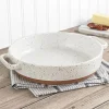 Denmark Speckled Stoneware 1.79-qt. Round Pie Dish
