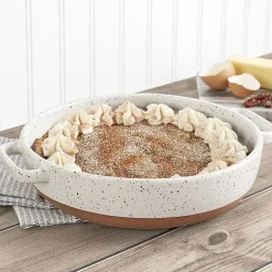 Denmark Speckled Stoneware 1.79-qt. Round Pie Dish
