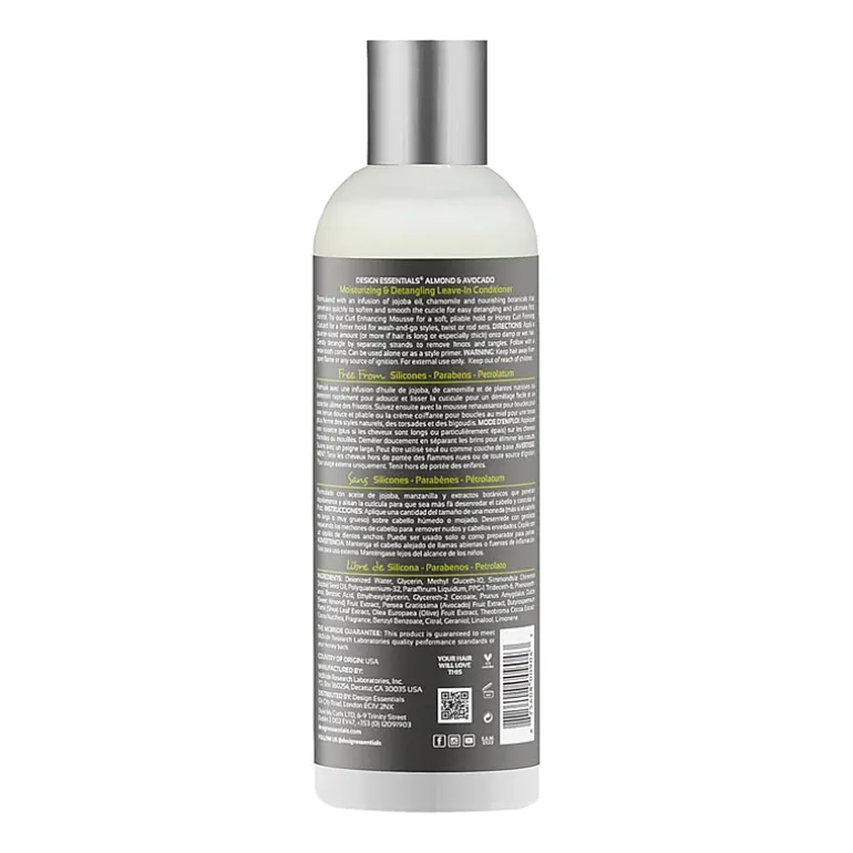 Design Essentials Almond & Avocado Moisturizing & Detangling Leave In Conditioner 12 oz.