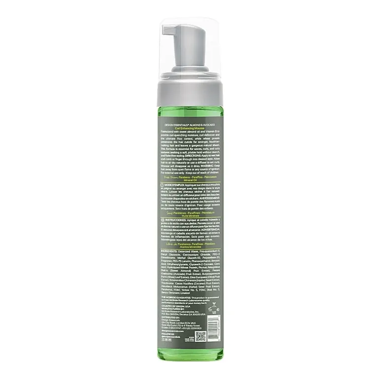 Design Essentials Almond Avocado Curl Enhancing Hair Mousse 10 oz.
