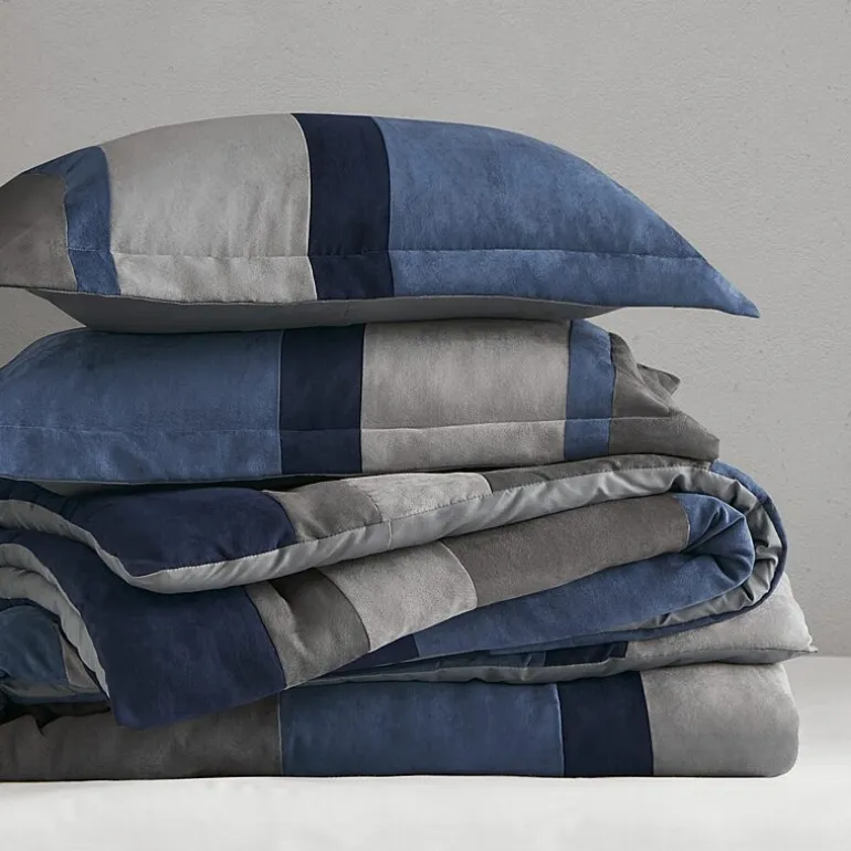 510 Design Boulder Pieced Faux Suede Midweight Comforter Set