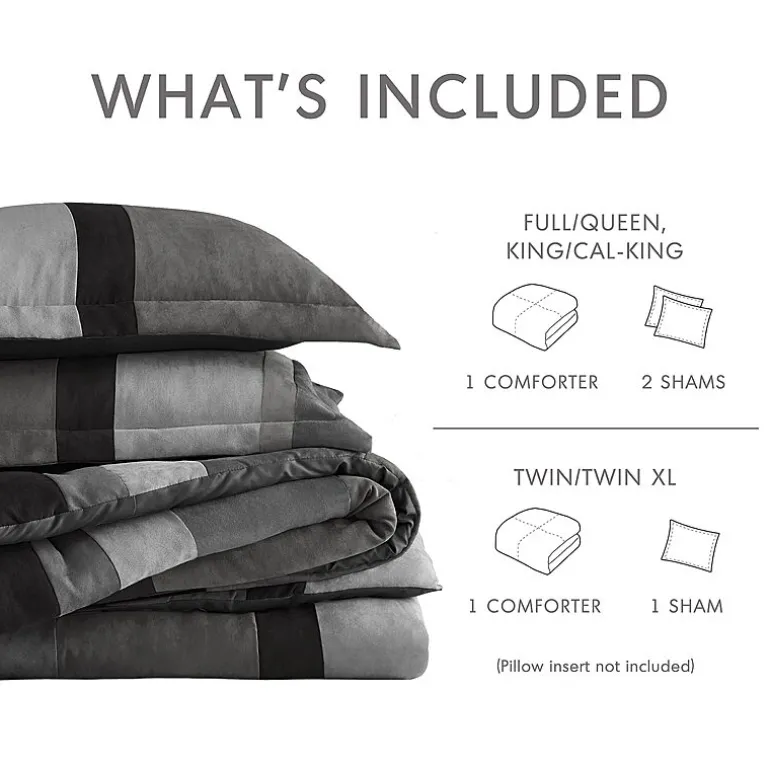 510 Design Boulder Pieced Faux Suede Midweight Comforter Set
