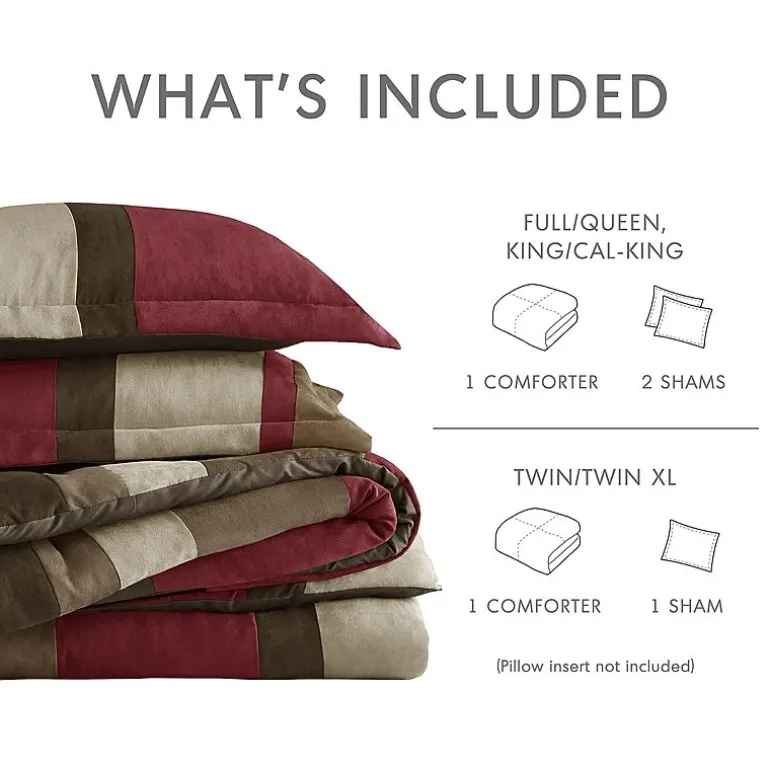 510 Design Boulder Pieced Faux Suede Midweight Comforter Set