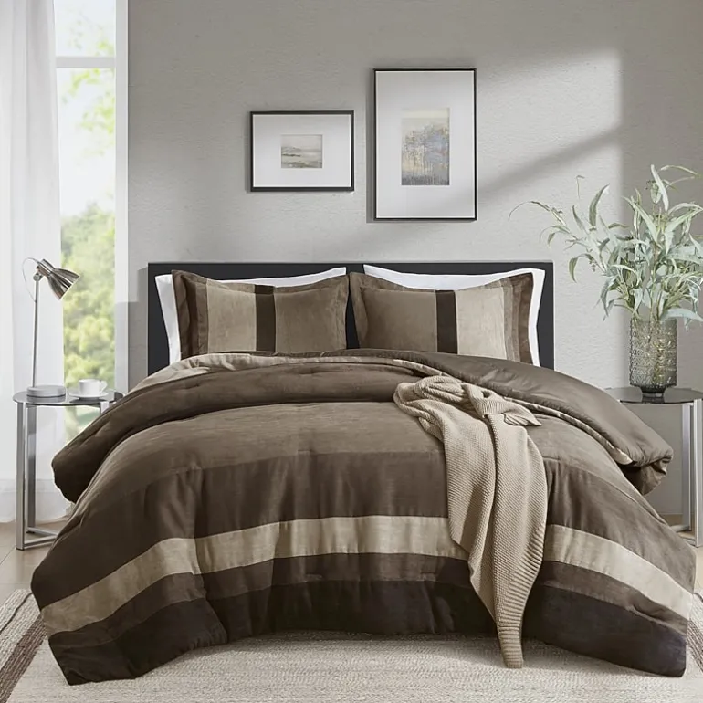 510 Design Boulder Pieced Faux Suede Midweight Comforter Set