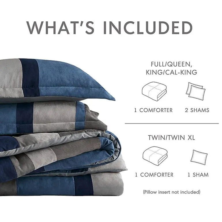 510 Design Boulder Pieced Faux Suede Midweight Comforter Set