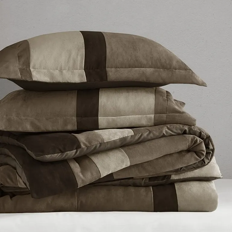 510 Design Boulder Pieced Faux Suede Midweight Comforter Set