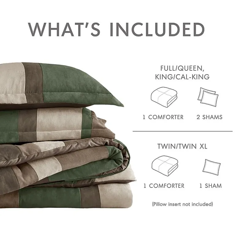 510 Design Boulder Pieced Faux Suede Midweight Comforter Set