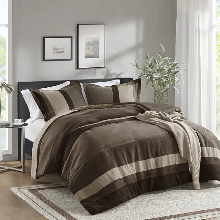 510 Design Boulder Pieced Faux Suede Midweight Comforter Set