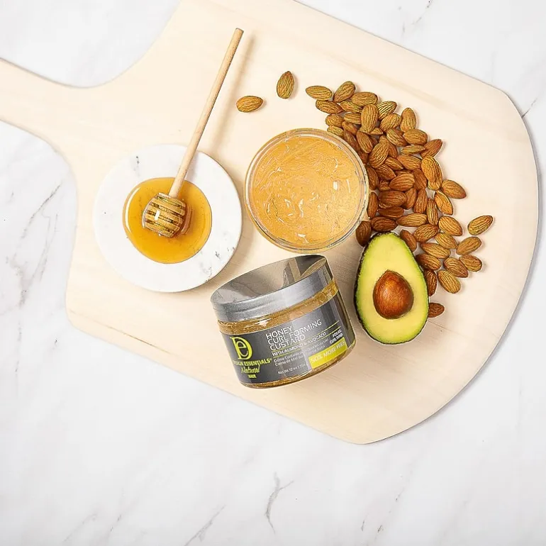 Design Essentials Almond & Avocado Honey Curl Forming Custard Styling Product 12 oz.