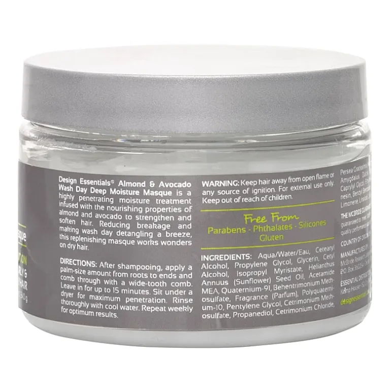 Design Essentials Almond & Avocado Wash Day Deep Moisture Hair Mask 12 oz.