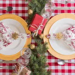 Design Imporrt Checkers Tablecloth