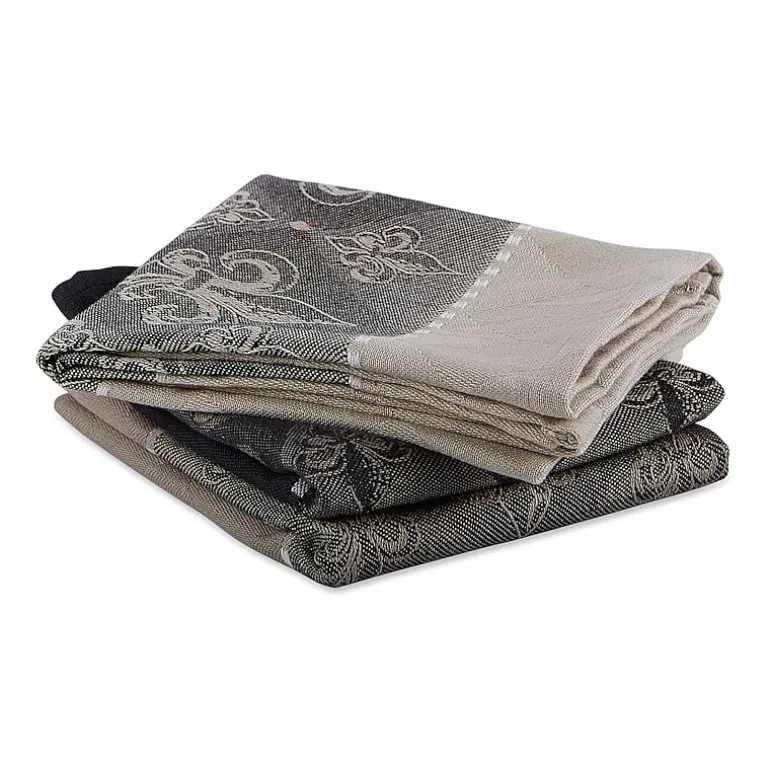 Design Imports Assorted Fleur De Lis Jacquard 3-pc. Kitchen Towel Set