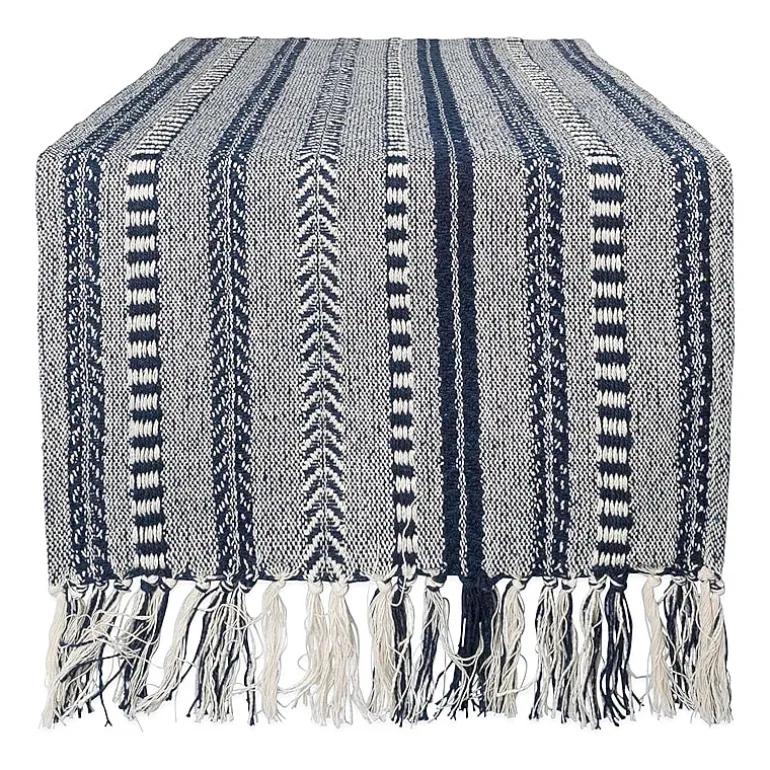 Design Imports Farmhouse Braided Stripe Table Runner