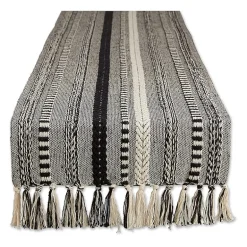 Design Imports Farmhouse Braided Stripe Table Runner