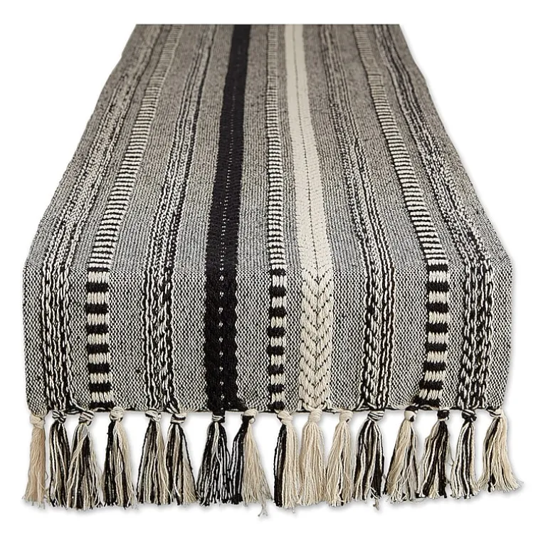 Design Imports Farmhouse Braided Stripe Table Runner