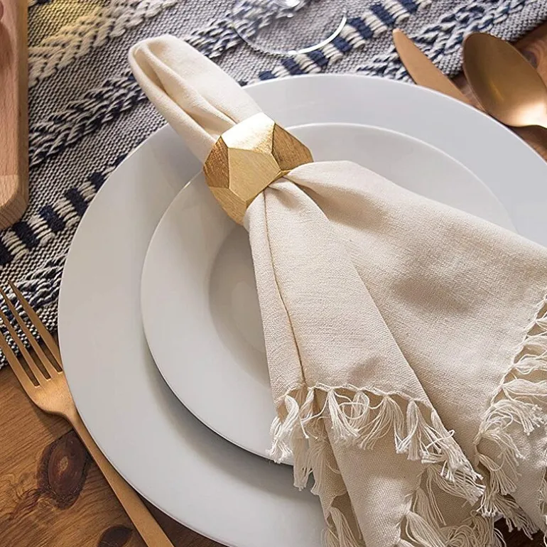 Design Imports Farmhouse Braided Stripe Table Runner