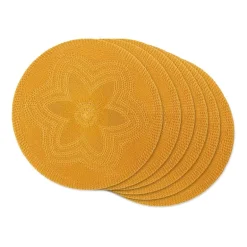 Design Imports Floral Woven Round 6-pc. Placemats