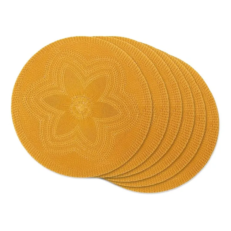 Design Imports Floral Woven Round 6-pc. Placemats