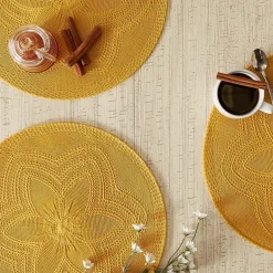 Design Imports Floral Woven Round 6-pc. Placemats