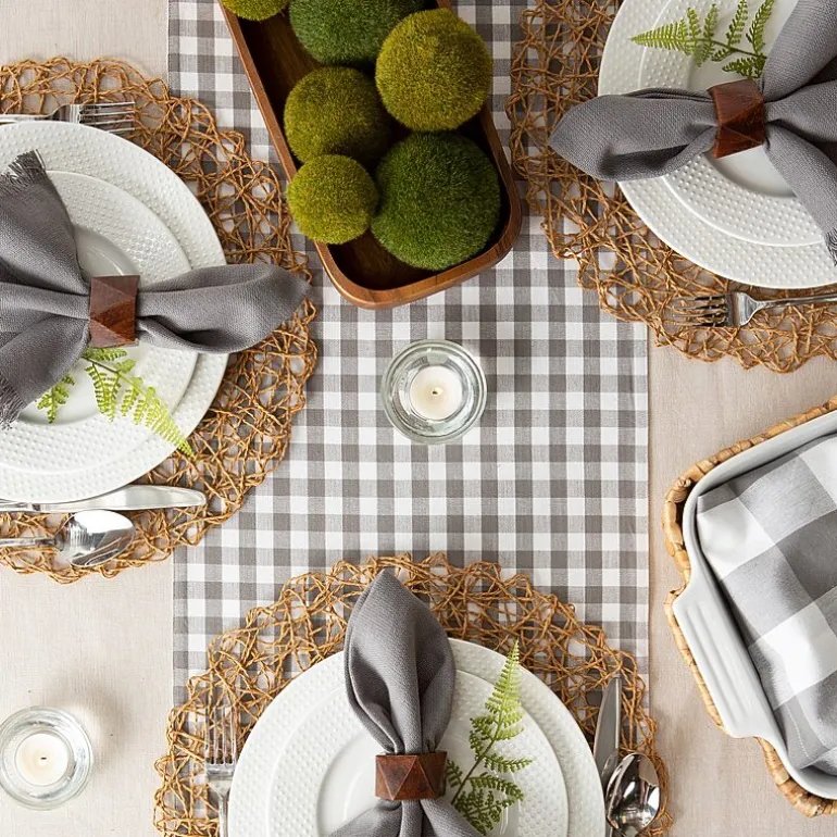 Design Imports Gingham Buffalo Check Table Runner