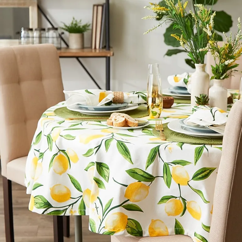 Design Imports Lemon Bliss Print Tablecloth