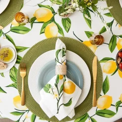 Design Imports Lemon Bliss Print Tablecloth