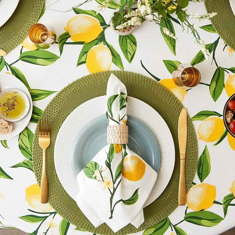 Design Imports Lemon Bliss Print Tablecloth