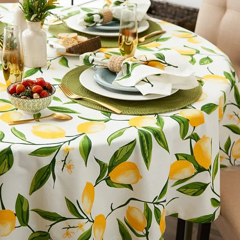 Design Imports Lemon Bliss Print Tablecloth