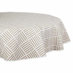 Design Imports Navy Grid Vinyl Tablecloth