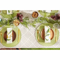 Design Imports Navy Grid Vinyl Tablecloth