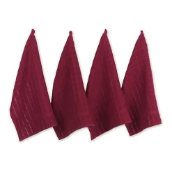 Design Imports Windowpane 4-pc. Terry Dish Cloth Set