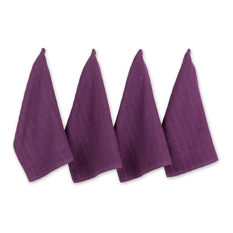 Design Imports Windowpane 4-pc. Terry Dish Cloth Set