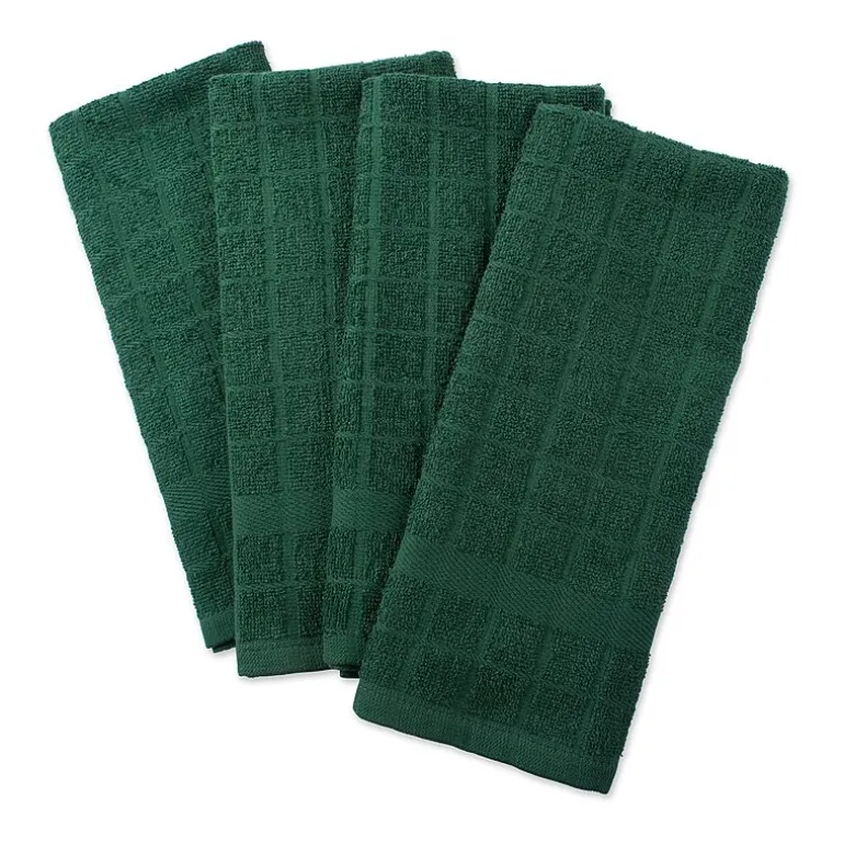 Design Imports Windowpane 4-pc. Terry Dish Cloth Set
