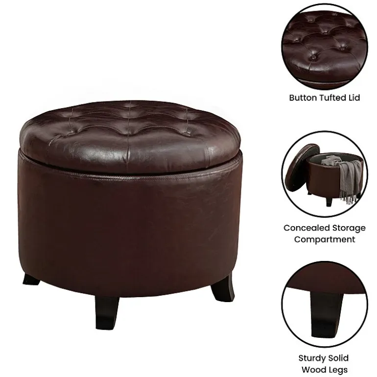 Designs4Comfort Round Ottoman