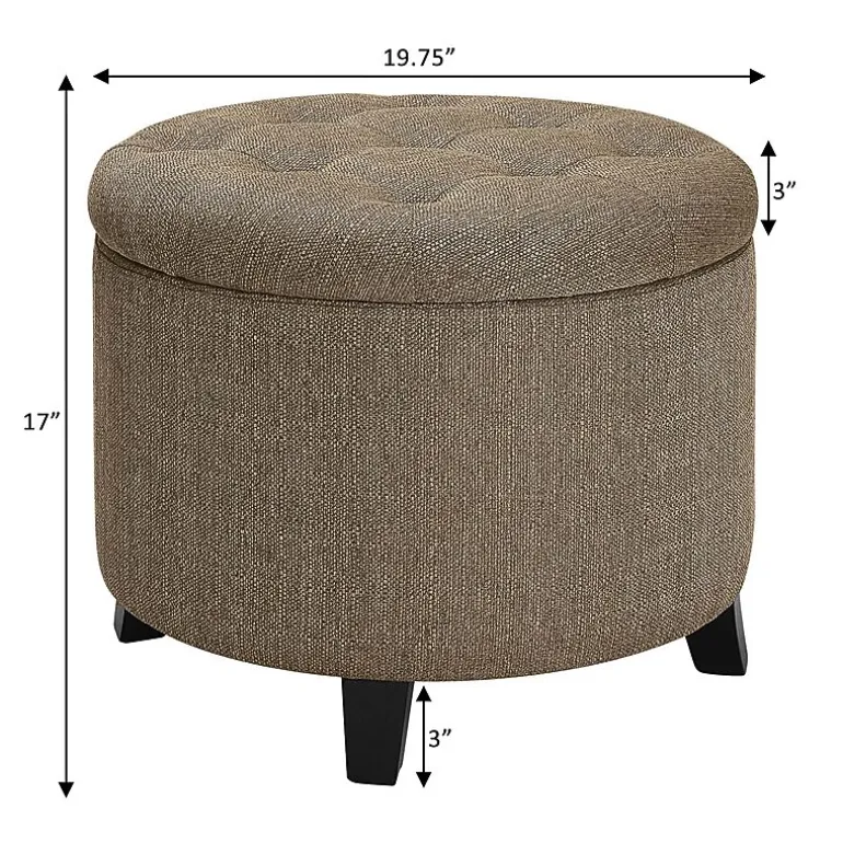 Designs4Comfort Round Ottoman
