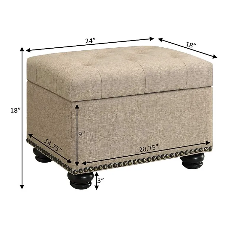 Designs4comfort 5th Avenue Storage Ottoman
