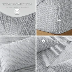 510 Design Soft Breathable 100% Cotton Sheet Set