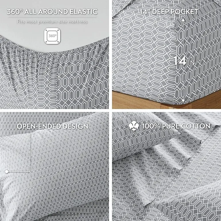 510 Design Soft Breathable 100% Cotton Sheet Set