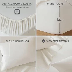 510 Design Soft Breathable 100% Cotton Sheet Set