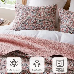 510 Design Valerie Boho Floral Reversible Quilt Set