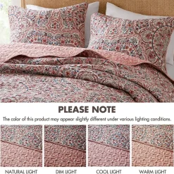 510 Design Valerie Boho Floral Reversible Quilt Set