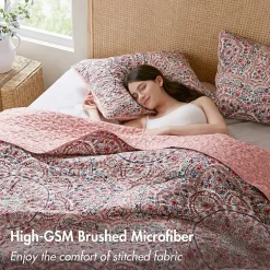 510 Design Valerie Boho Floral Reversible Quilt Set