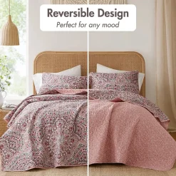 510 Design Valerie Boho Floral Reversible Quilt Set