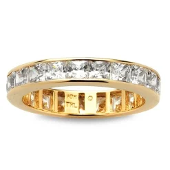 DiamonArt® 4MM 5 1/4 CT. T.W. White Cubic Zirconia 10K Gold Band