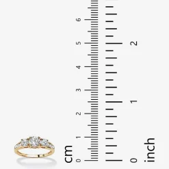 DiamonArt® Womens 1 7/8 CT. T.W. White Cubic Zirconia 10K Gold Engagement Ring