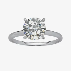 DiamonArt® Womens 2 CT. T.W. White Cubic Zirconia 10K White Gold Engagement Ring